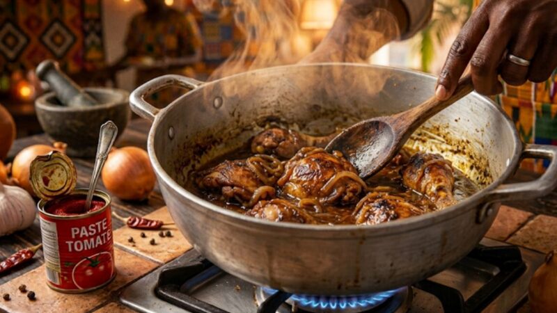 Tchep au poulet : une variante populaire du plat de riz d’Afrique de l’Ouest